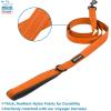 imageAir Frontier Mesh Dog Harness with and Reflective Dog Leash Set Reflective Stitching and Lightweight Breathable NoPull Design Adjustable Neck and Chest Straps for Small to Large Breeds  BUW MHarness Leash Set Orange Mesh