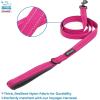 imageAir Frontier Mesh Dog Harness with and Reflective Dog Leash Set Reflective Stitching and Lightweight Breathable NoPull Design Adjustable Neck and Chest Straps for Small to Large Breeds  BUW MHarness Leash Set Fuchsia Mesh