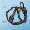 imageAir Frontier Mesh Dog Harness with and Reflective Dog Leash Set Reflective Stitching and Lightweight Breathable NoPull Design Adjustable Neck and Chest Straps for Small to Large Breeds  BUW MHarness Camo Mesh