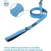 imageBest Pet Supplies  All Weather Mesh Reflective No Pull Harness for Small Medium Dogs Cats  Secure with Hook ampamp Loop Fastener Buckle Double DRings  Blue Trim MLeash Harness Set Baby Blue Base