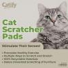 imageBest Pet Supplies Corrugated Cardboard Cat Scratcher Refill Pads Lounger and Fun Interactive Scratching Boards Claw Safe Durable Natural Recycled Materials Supports Active Play  DropletNarrow 4 Pack
