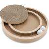 imageBest Pet Supplies Corrugated Cardboard Cat Scratcher Refill Pads Lounger and Fun Interactive Scratching Boards Claw Safe Durable Natural Recycled Materials Supports Active Play  DropletScratch  Spin