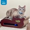imageBest Pet Supplies Corrugated Cardboard Cat Scratcher Refill Pads Lounger and Fun Interactive Scratching Boards Claw Safe Durable Natural Recycled Materials Supports Active Play  DropletCatShape