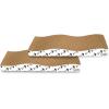 imageBest Pet Supplies Corrugated Cardboard Cat Scratcher Refill Pads Lounger and Fun Interactive Scratching Boards Claw Safe Durable Natural Recycled Materials Supports Active Play  DropletWave 2 Pack