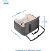 imageBest Pet Supplies Dog Pet Booster Seat Dog Car Seats for Small Dogs ampamp Medium Dogs Soft Plush Cushion with Comfortable Bedding Secure Straps and Tall Pillow BlacBooster Gray