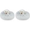 imageBest Pet Supplies Dog Pet Booster Seat Dog Car Seats for Small Dogs ampamp Medium Dogs Soft Plush Cushion with Comfortable Bedding Secure Straps and Tall Pillow BlacCalming Bed Light Warm Gray