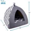 imageBest Pet Supplies Dog Pet Booster Seat Dog Car Seats for Small Dogs ampamp Medium Dogs Soft Plush Cushion with Comfortable Bedding Secure Straps and Tall Pillow BlacGray Lattice