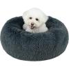imageBest Pet Supplies Dog Pet Booster Seat Dog Car Seats for Small Dogs ampamp Medium Dogs Soft Plush Cushion with Comfortable Bedding Secure Straps and Tall Pillow BlacCalming Bed Gray