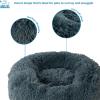 imageBest Pet Supplies Dog Pet Booster Seat Dog Car Seats for Small Dogs ampamp Medium Dogs Soft Plush Cushion with Comfortable Bedding Secure Straps and Tall Pillow BlacCalming Bed Gray