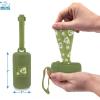 imageBest Pet Supplies Dog Poop Bag Holder Leash Attachment with 30 Bags Reusable Dispenser for Travel Walking Park and Outdoor Use Durable with ClipOn  Fuchsia Pack of 2Green Plastic