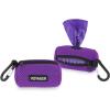 imageBest Pet Supplies Dog Poop Bag Holder Leash Attachment with 30 Bags Reusable Dispenser for Travel Walking Park and Outdoor Use Durable with ClipOn  Fuchsia Pack of 2Purple Mesh
