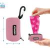 imageBest Pet Supplies Dog Poop Bag Holder Leash Attachment with 30 Bags Reusable Dispenser for Travel Walking Park and Outdoor Use Durable with ClipOn  Fuchsia Pack of 2Pink Mesh