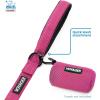 imageBest Pet Supplies Dog Poop Bag Holder Leash Attachment with 30 Bags Reusable Dispenser for Travel Walking Park and Outdoor Use Durable with ClipOn  Fuchsia Pack of 2Fuchsia Mesh
