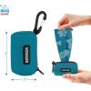 imageBest Pet Supplies Dog Poop Bag Holder Leash Attachment with 30 Bags Reusable Dispenser for Travel Walking Park and Outdoor Use Durable with ClipOn  Fuchsia Pack of 2Turquoise Mesh
