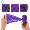 imageBest Pet Supplies Dog Poop Bag Holder Leash Attachment with 30 Bags Reusable Dispenser for Travel Walking Park and Outdoor Use Durable with ClipOn  Fuchsia Pack of 2Purple Mesh