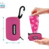 imageBest Pet Supplies Dog Poop Bag Holder Leash Attachment with 30 Bags Reusable Dispenser for Travel Walking Park and Outdoor Use Durable with ClipOn  Fuchsia Pack of 2Fuchsia Mesh