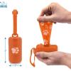 imageBest Pet Supplies Dog Poop Bag Holder Leash Attachment with 30 Bags Reusable Dispenser for Travel Walking Park and Outdoor Use Durable with ClipOn  Fuchsia Pack of 2Orange Plastic