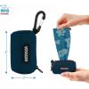 imageBest Pet Supplies Dog Poop Bag Holder Leash Attachment with 30 Bags Reusable Dispenser for Travel Walking Park and Outdoor Use Durable with ClipOn  Fuchsia Pack of 2Prussian Blue Mesh