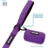imageBest Pet Supplies Dog Poop Bag Holder Leash Attachment with 30 Bags Reusable Dispenser for Travel Walking Park and Outdoor Use Durable with ClipOn  Fuchsia Pack of 2Purple Mesh