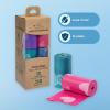 imageBest Pet Supplies Dog Poop Bags 150 Bags for Waste Refuse Cleanup Doggy Roll Replacements for Outdoor Puppy Walking and Travel Leak Proof and Tear Resistant Thick Plastic  Pink HeartAssorted Colors 2