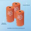 imageBest Pet Supplies Dog Poop Bags 150 Bags for Waste Refuse Cleanup Doggy Roll Replacements for Outdoor Puppy Walking and Travel Leak Proof and Tear Resistant Thick Plastic  Pink HeartOrange