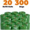imageBest Pet Supplies Dog Poop Bags 150 Bags for Waste Refuse Cleanup Doggy Roll Replacements for Outdoor Puppy Walking and Travel Leak Proof and Tear Resistant Thick Plastic  Pink HeartGRS Green Unscented