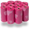 imageBest Pet Supplies Dog Poop Bags 150 Bags for Waste Refuse Cleanup Doggy Roll Replacements for Outdoor Puppy Walking and Travel Leak Proof and Tear Resistant Thick Plastic  Pink HeartAssorted Colors 3