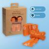 imageBest Pet Supplies Dog Poop Bags 150 Bags for Waste Refuse Cleanup Doggy Roll Replacements for Outdoor Puppy Walking and Travel Leak Proof and Tear Resistant Thick Plastic  Pink HeartOrange