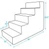 imageBest Pet Supplies Dog Stairs ampamp Steps  Foam Steps for Small Dogs ampamp Cats NonSlip Indoor Balanced Pet Step Support Dog Ramp No Assembly Brown Linen Foldable 2Step 12inch HeightGray