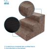 imageBest Pet Supplies Dog Stairs ampamp Steps  Foam Steps for Small Dogs ampamp Cats NonSlip Indoor Balanced Pet Step Support Dog Ramp No Assembly Brown Linen Foldable 2Step 12inch HeightBrown Linen