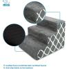 imageBest Pet Supplies Dog Stairs ampamp Steps  Foam Steps for Small Dogs ampamp Cats NonSlip Indoor Balanced Pet Step Support Dog Ramp No Assembly Brown Linen Foldable 2Step 12inch HeightGray Lattice Print