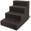imageBest Pet Supplies Dog Stairs ampamp Steps  Foam Steps for Small Dogs ampamp Cats NonSlip Indoor Balanced Pet Step Support Dog Ramp No Assembly Brown Linen Foldable 2Step 12inch HeightDark Brown