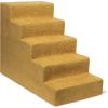 imageBest Pet Supplies Dog Stairs ampamp Steps  Foam Steps for Small Dogs ampamp Cats NonSlip Indoor Balanced Pet Step Support Dog Ramp No Assembly Brown Linen Foldable 2Step 12inch HeightMustard
