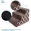imageBest Pet Supplies Dog Stairs ampamp Steps  Foam Steps for Small Dogs ampamp Cats NonSlip Indoor Balanced Pet Step Support Dog Ramp No Assembly Brown Linen Foldable 2Step 12inch HeightBrown Lattice Print