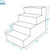 imageBest Pet Supplies Dog Stairs ampamp Steps  Foam Steps for Small Dogs ampamp Cats NonSlip Indoor Balanced Pet Step Support Dog Ramp No Assembly Brown Linen Foldable 2Step 12inch HeightIvory