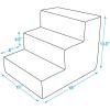imageBest Pet Supplies Dog Stairs ampamp Steps  Foam Steps for Small Dogs ampamp Cats NonSlip Indoor Balanced Pet Step Support Dog Ramp No Assembly Brown Linen Foldable 2Step 12inch HeightLambswool