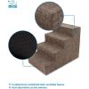 imageBest Pet Supplies Dog Stairs ampamp Steps  Foam Steps for Small Dogs ampamp Cats NonSlip Indoor Balanced Pet Step Support Dog Ramp No Assembly Brown Linen Foldable 2Step 12inch HeightBrown Linen