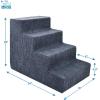 imageBest Pet Supplies Dog Stairs ampamp Steps  Foam Steps for Small Dogs ampamp Cats NonSlip Indoor Balanced Pet Step Support Dog Ramp No Assembly Brown Linen Foldable 2Step 12inch HeightDark Gray Linen