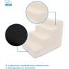 imageBest Pet Supplies Dog Stairs ampamp Steps  Foam Steps for Small Dogs ampamp Cats NonSlip Indoor Balanced Pet Step Support Dog Ramp No Assembly Brown Linen Foldable 2Step 12inch HeightLambswool