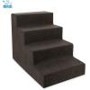 imageBest Pet Supplies Dog Stairs ampamp Steps  Foam Steps for Small Dogs ampamp Cats NonSlip Indoor Balanced Pet Step Support Dog Ramp No Assembly Brown Linen Foldable 2Step 12inch HeightDark Brown