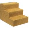 imageBest Pet Supplies Dog Stairs ampamp Steps  Foam Steps for Small Dogs ampamp Cats NonSlip Indoor Balanced Pet Step Support Dog Ramp No Assembly Brown Linen Foldable 2Step 12inch HeightMustard