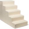 imageBest Pet Supplies Dog Stairs ampamp Steps  Foam Steps for Small Dogs ampamp Cats NonSlip Indoor Balanced Pet Step Support Dog Ramp No Assembly Brown Linen Foldable 2Step 12inch HeightIvory