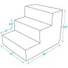 imageBest Pet Supplies Dog Stairs ampamp Steps  Foam Steps for Small Dogs ampamp Cats NonSlip Indoor Balanced Pet Step Support Dog Ramp No Assembly Brown Linen Foldable 2Step 12inch HeightIvory
