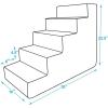 imageBest Pet Supplies Dog Stairs ampamp Steps  Foam Steps for Small Dogs ampamp Cats NonSlip Indoor Balanced Pet Step Support Dog Ramp No Assembly Brown Linen Foldable 2Step 12inch HeightGray Lattice Print