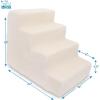 imageBest Pet Supplies Dog Stairs ampamp Steps  Foam Steps for Small Dogs ampamp Cats NonSlip Indoor Balanced Pet Step Support Dog Ramp No Assembly Brown Linen Foldable 2Step 12inch HeightLambswool