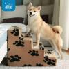 imageBest Pet Supplies Dog Stairs ampamp Steps  Foam Steps for Small Dogs ampamp Cats NonSlip Indoor Balanced Pet Step Support Dog Ramp No Assembly Brown Linen Foldable 2Step 12inch HeightBrick Red