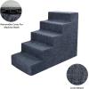 imageBest Pet Supplies Dog Stairs ampamp Steps  Foam Steps for Small Dogs ampamp Cats NonSlip Indoor Balanced Pet Step Support Dog Ramp No Assembly Brown Linen Foldable 2Step 12inch HeightDark Gray Linen