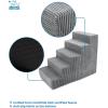 imageBest Pet Supplies Dog Stairs ampamp Steps  Foam Steps for Small Dogs ampamp Cats NonSlip Indoor Balanced Pet Step Support Dog Ramp No Assembly Brown Linen Foldable 2Step 12inch HeightGray