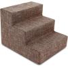 imageBest Pet Supplies Dog Stairs ampamp Steps  Foam Steps for Small Dogs ampamp Cats NonSlip Indoor Balanced Pet Step Support Dog Ramp No Assembly Brown Linen Foldable 2Step 12inch HeightBrown Linen