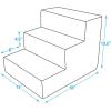 imageBest Pet Supplies Dog Stairs for Small Dogs ampamp Cats Foam Pet Steps Portable Ramp for Couch Sofa and High Bed NonSlip Balanced Indoor Step Support Paw Safe No Assembly  Sand 4StepDark Brown